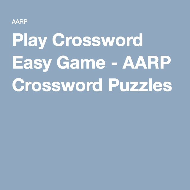 Free Crossword Puzzles Aarp Easy To Work
